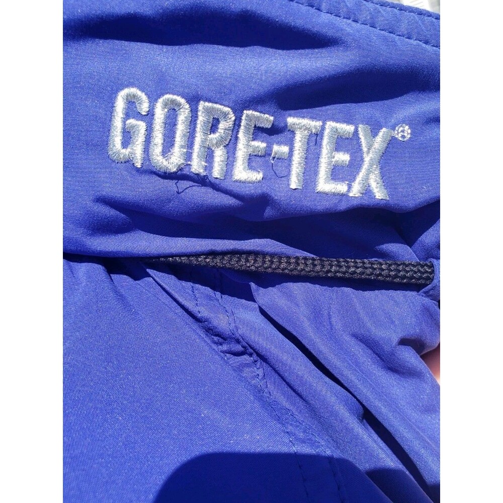 Vintage Frank Shorter Jacket Mens Large Blue Gore Tex Hooded Colorblock 90s EUC! - Picture 11 of 16
